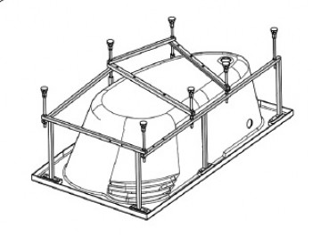Монтажный комплект для ванны ИБИЦА XL 160*100 1WH112427