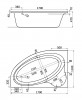 Ванна акриловая Эдера левая 170*110 Сантек
