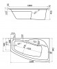 Ванна акриловая Майорка XL правая 160*95 Сантек