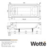 Ванна чугунная Wotte Line 170*70 с ножками